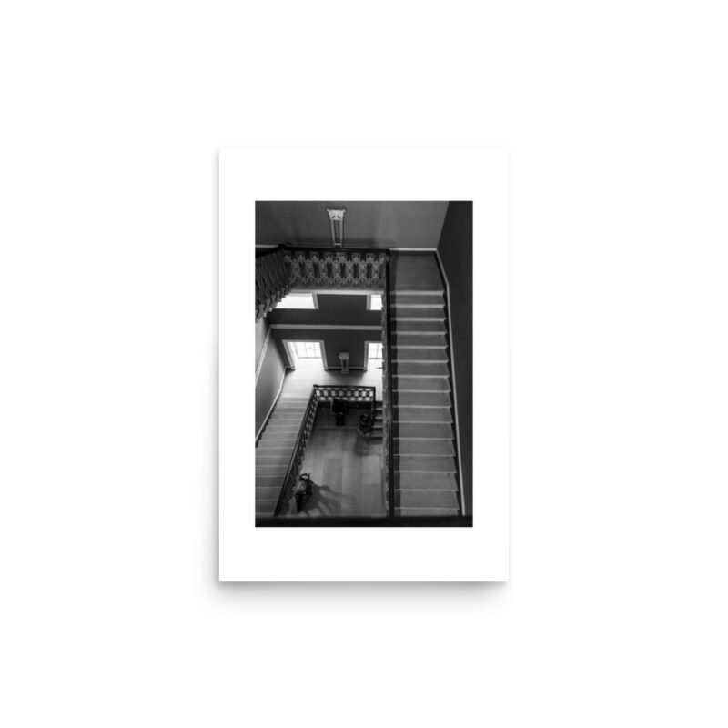 Elegant Staircase Perspective Poster Print - Image 3