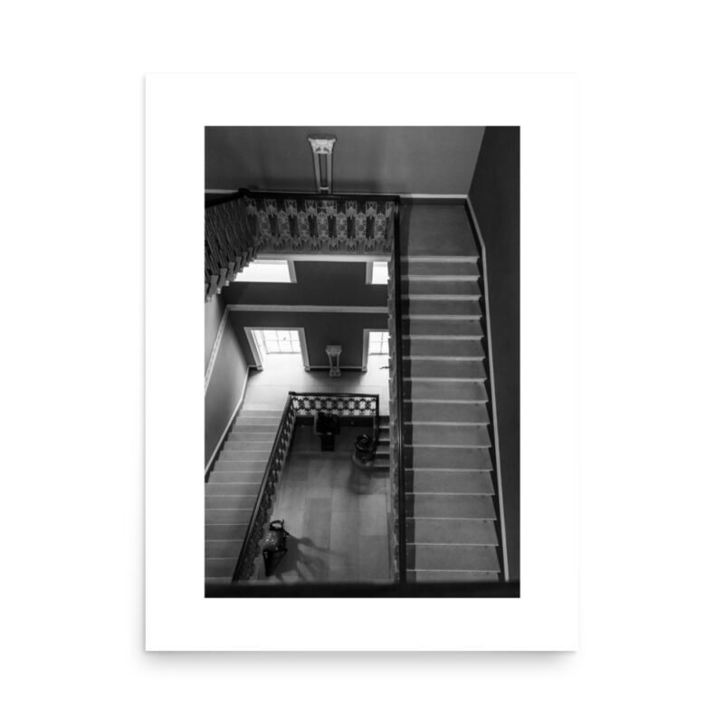 Elegant Staircase Perspective Poster Print