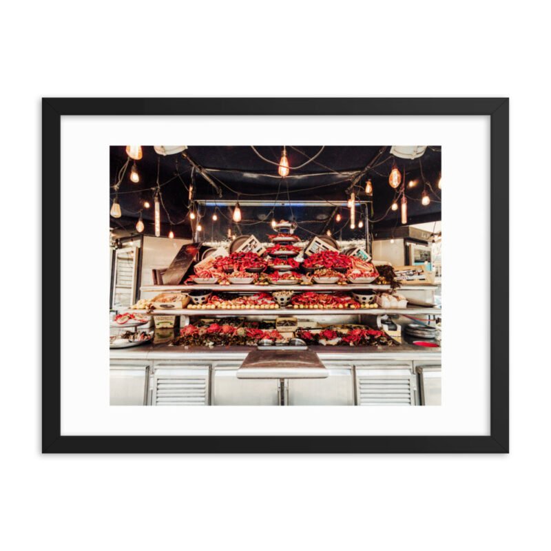 Fresh Seafood Stall - Framed photo paper poster - Image 2